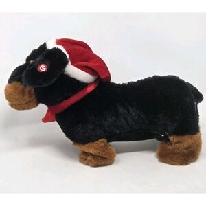 Gemmy Musical Animated Christmas Dachshund Weenie Dog Sings and Dances WORKS